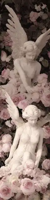 Free angel bookmark featuring two angels